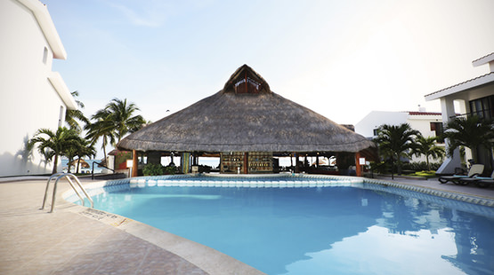 pool bar in Cancun resort